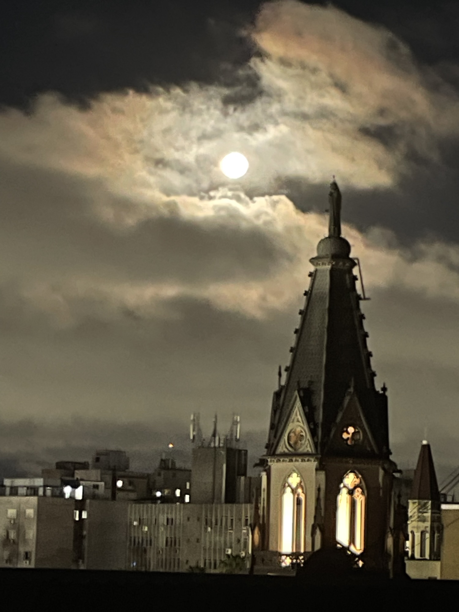 The moon, the church!